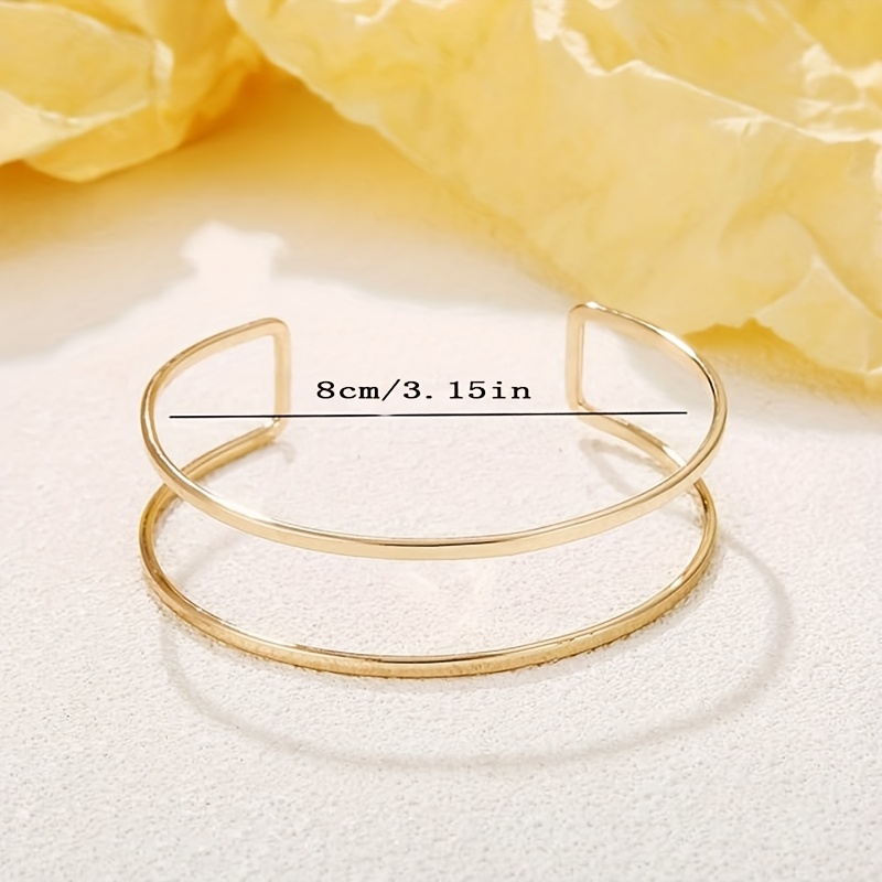 6pcs Golden Sleeve Cuffs and Adjustable Coil Arm Jewelry Set